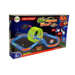 Autodráha so slučkami, žiariaca v tme RC - modrá